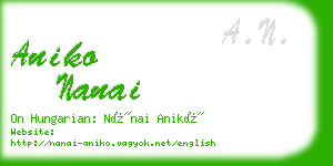 aniko nanai business card